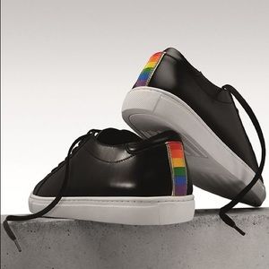 Kenneth Cole Pride Shoes (Black w Rainbrow Stripe)